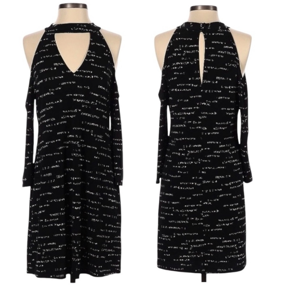Black & White‎ Shoulder Cut Out Sheath Dress Sz Small